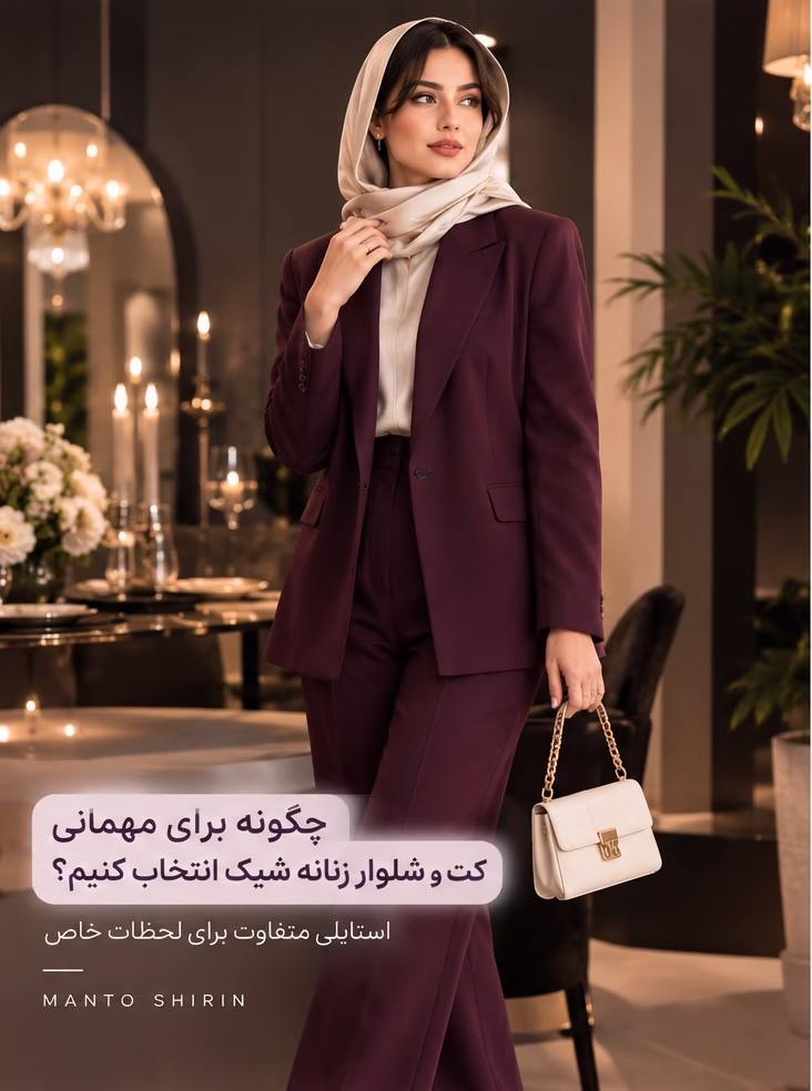 کت و شلوار زنانه مناسب مهمانی
